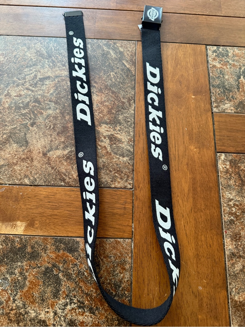 Dickies Black and White Logo Lanyard for Kids